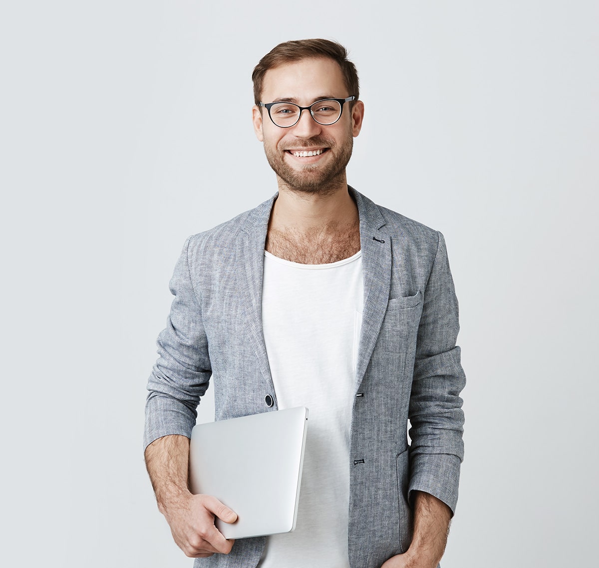 Nick Norton with laptop